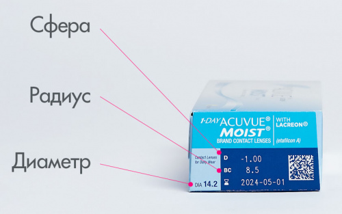 Acuvue 1-day moist (30 линз)